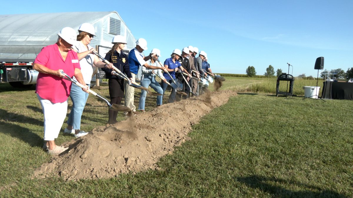 FCS Leaders break ground at the new Ag Education Center.