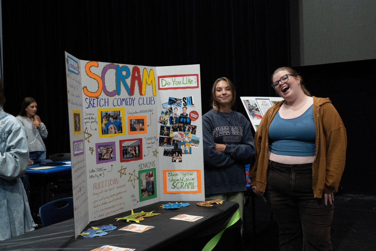 Callie Hogan(left) and Lucy Mercer(right) of SCRAM Sketch Comedy Club.
