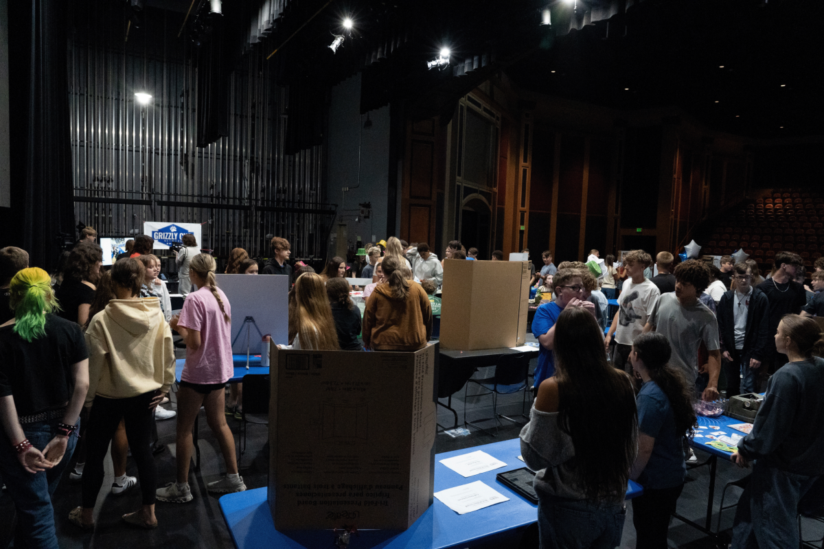 Students attend a club fair at FCHS.
